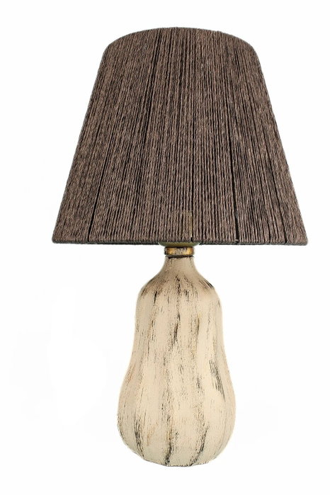 Opviq Lámpara de mesa YL676 de cerámica gris con tapa de yute Opviq Lámpara de mesa YL676 de cerámica gris con tapa de yute